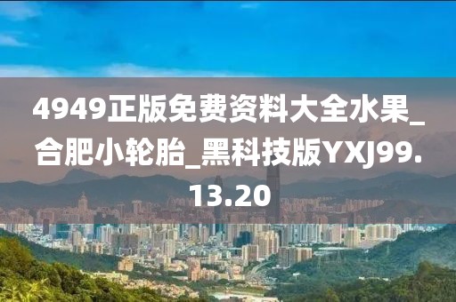 4949正版免费资料大全水果_合肥小轮胎_黑科技版YXJ99.13.20