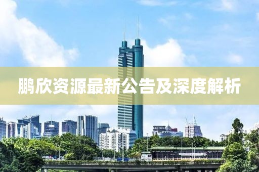 鹏欣资源最新公告及深度解析