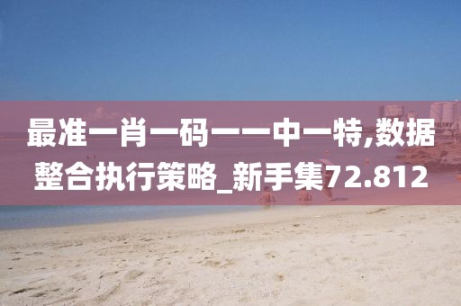 最准一肖一码一一中一特,数据整合执行策略_新手集72.812