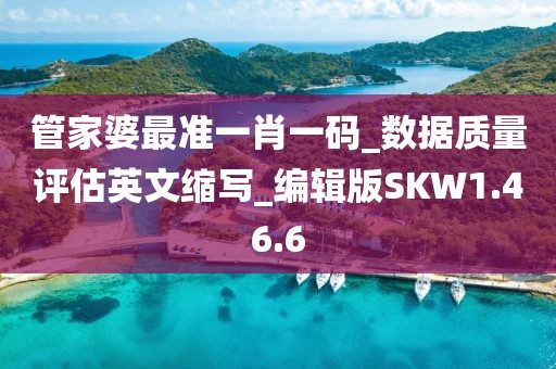 管家婆最准一肖一码_数据质量评估英文缩写_编辑版SKW1.46.6