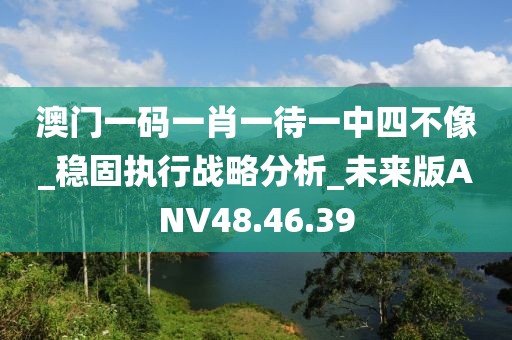 澳门一码一肖一待一中四不像_稳固执行战略分析_未来版ANV48.46.39