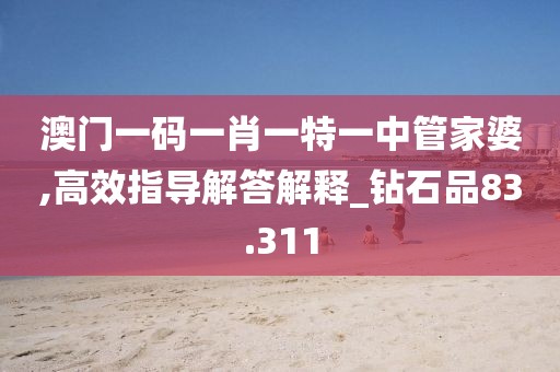 澳门一码一肖一特一中管家婆,高效指导解答解释_钻石品83.311