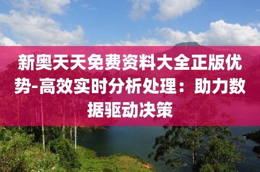 新奥天天免费资料大全正版优势-高效实时分析处理：助力数据驱动决策