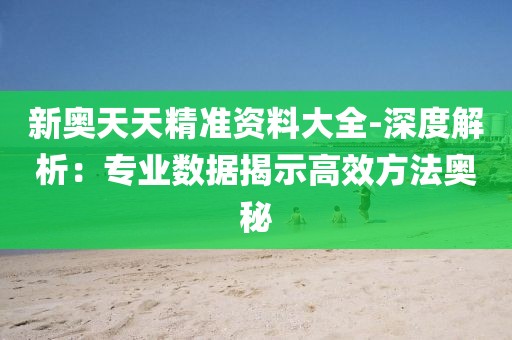 新奥天天精准资料大全-深度解析：专业数据揭示高效方法奥秘