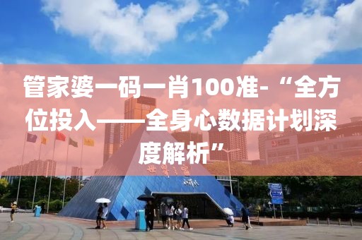 管家婆一码一肖100准-“全方位投入——全身心数据计划深度解析”