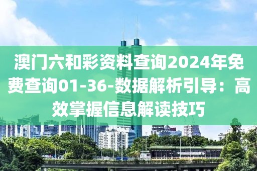 澳门六和彩资料查询2024年免费查询01-36-数据解析引导：高效掌握信息解读技巧