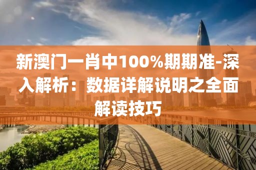 新澳门一肖中100%期期准-深入解析：数据详解说明之全面解读技巧