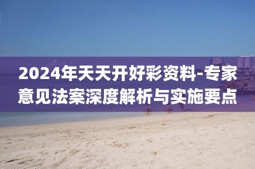 2024年天天开好彩资料-专家意见法案深度解析与实施要点