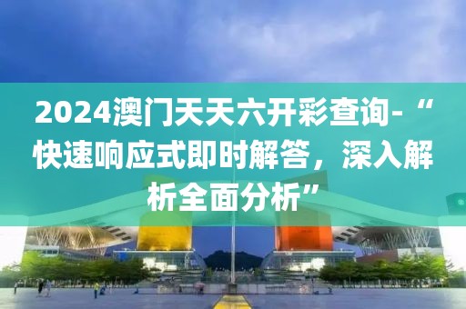 2024澳门天天六开彩查询-“快速响应式即时解答，深入解析全面分析”