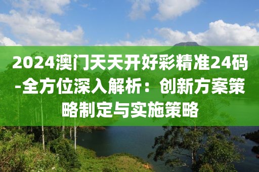 2024澳门天天开好彩精准24码-全方位深入解析：创新方案策略制定与实施策略