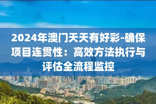 2024年澳门天天有好彩-确保项目连贯性：高效方法执行与评估全流程监控