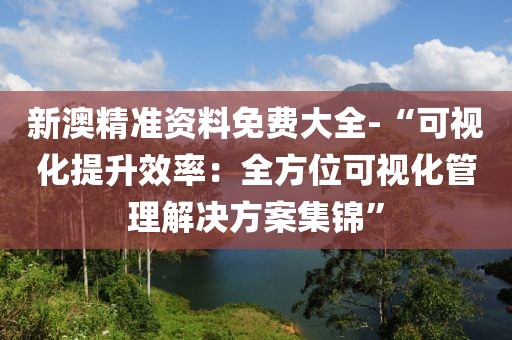新澳精准资料免费大全-“可视化提升效率：全方位可视化管理解决方案集锦”