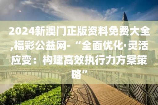 2024新澳门正版资料免费大全,福彩公益网-“全面优化·灵活应变：构建高效执行力方案策略”