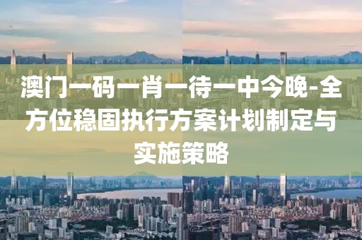 澳门一码一肖一待一中今晚-全方位稳固执行方案计划制定与实施策略