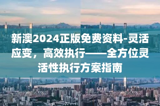 新澳2024正版免费资料-灵活应变，高效执行——全方位灵活性执行方案指南