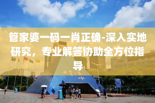 管家婆一码一肖正确-深入实地研究，专业解答协助全方位指导