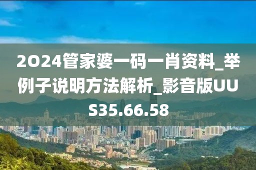 2O24管家婆一码一肖资料_举例子说明方法解析_影音版UUS35.66.58
