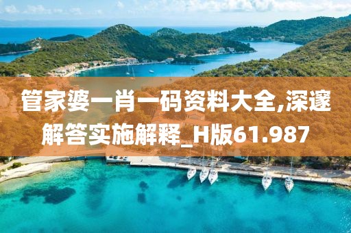 管家婆一肖一码资料大全,深邃解答实施解释_H版61.987