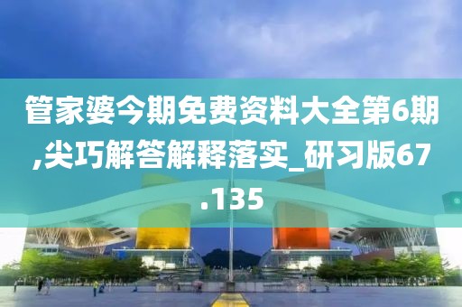 管家婆今期免费资料大全第6期,尖巧解答解释落实_研习版67.135