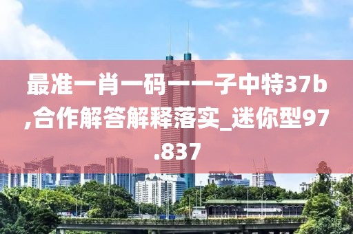 最准一肖一码一一子中特37b,合作解答解释落实_迷你型97.837