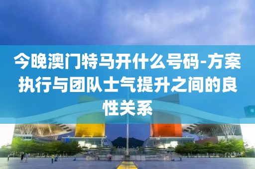 今晚澳门特马开什么号码-方案执行与团队士气提升之间的良性关系