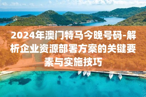 2024年澳门特马今晚号码-解析企业资源部署方案的关键要素与实施技巧