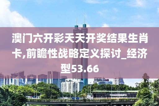 澳门六开彩天天开奖结果生肖卡,前瞻性战略定义探讨_经济型53.66