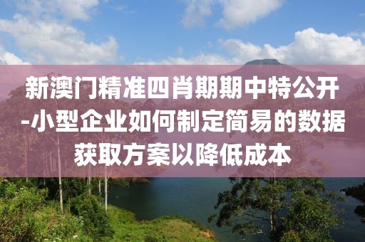 新澳门精准四肖期期中特公开-小型企业如何制定简易的数据获取方案以降低成本