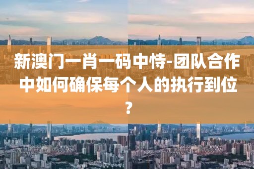 新澳门一肖一码中恃-团队合作中如何确保每个人的执行到位？