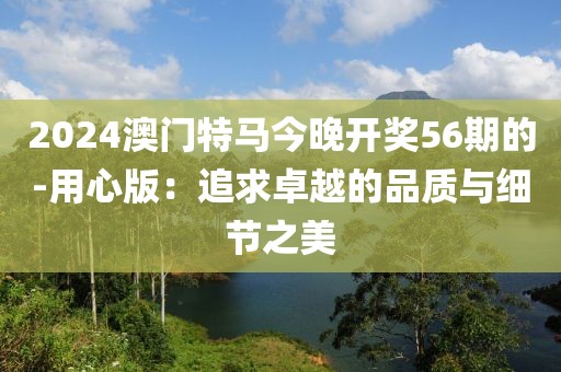2024澳门特马今晚开奖56期的-用心版：追求卓越的品质与细节之美