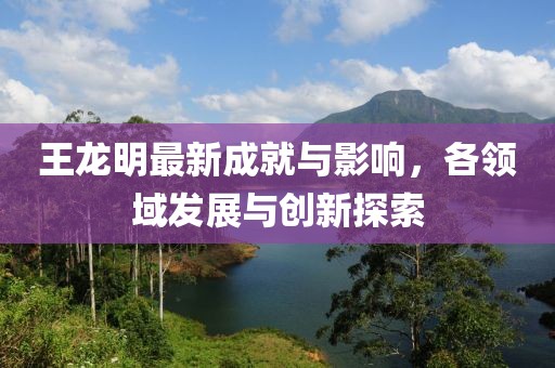 王龙明最新成就与影响，各领域发展与创新探索