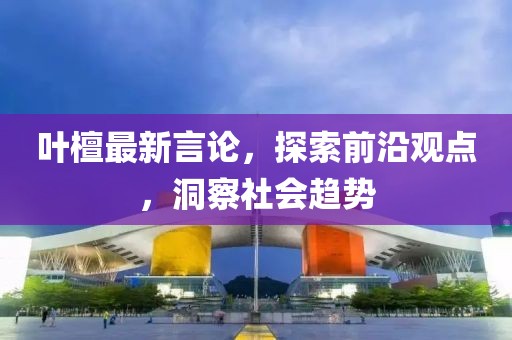 叶檀最新言论，探索前沿观点，洞察社会趋势