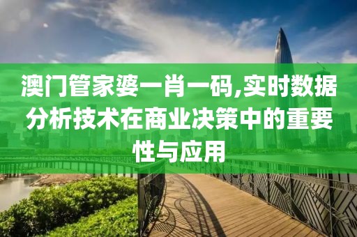 澳门管家婆一肖一码,实时数据分析技术在商业决策中的重要性与应用
