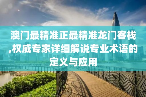 澳门最精准正最精准龙门客栈,权威专家详细解说专业术语的定义与应用