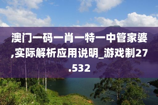 澳门一码一肖一特一中管家婆,实际解析应用说明_游戏制27.532