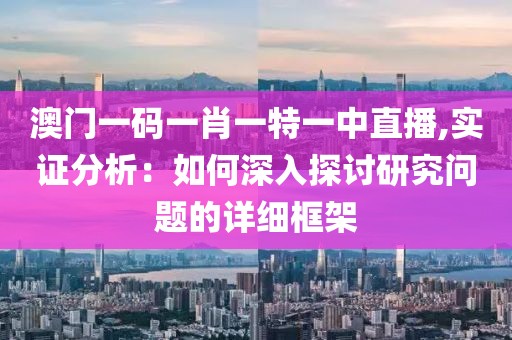 澳门一码一肖一特一中直播,实证分析：如何深入探讨研究问题的详细框架