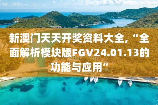 新澳门天天开奖资料大全,“全面解析模块版FGV24.01.13的功能与应用”