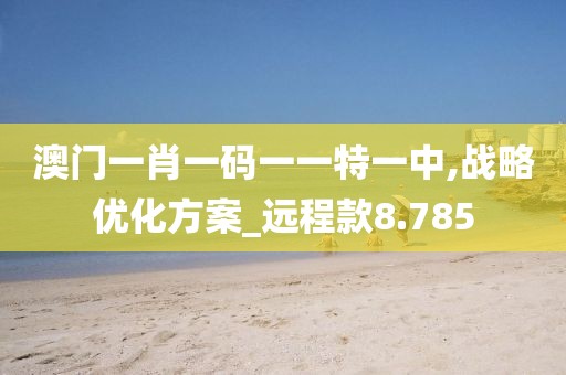 澳门一肖一码一一特一中,战略优化方案_远程款8.785
