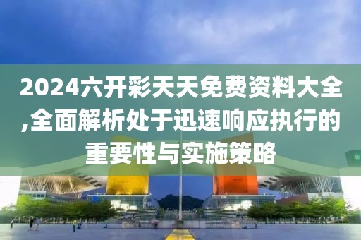 2024六开彩天天免费资料大全,全面解析处于迅速响应执行的重要性与实施策略