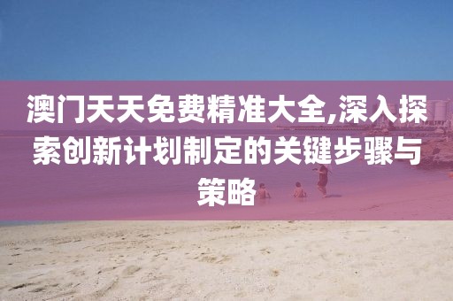 澳门天天免费精准大全,深入探索创新计划制定的关键步骤与策略