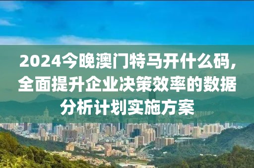 2024今晚澳门特马开什么码,全面提升企业决策效率的数据分析计划实施方案