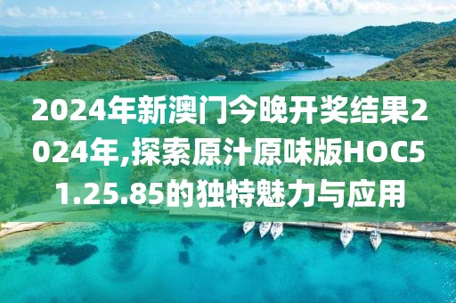 2024年新澳门今晚开奖结果2024年,探索原汁原味版HOC51.25.85的独特魅力与应用
