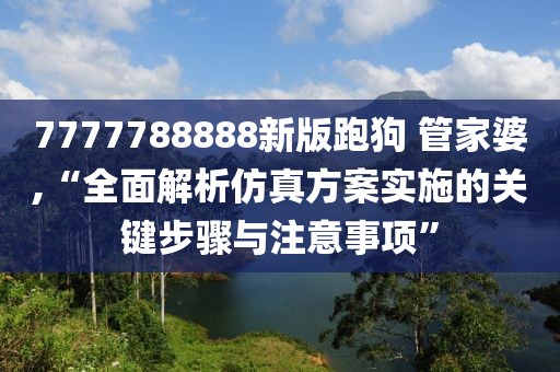 7777788888新版跑狗 管家婆,“全面解析仿真方案实施的关键步骤与注意事项”