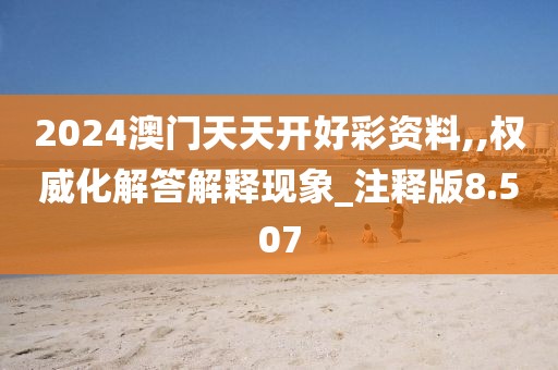 2024澳门天天开好彩资料,,权威化解答解释现象_注释版8.507