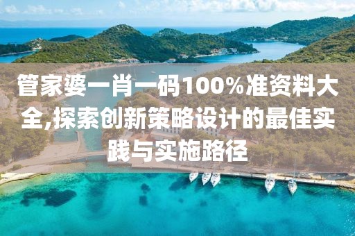 管家婆一肖一码100%准资料大全,探索创新策略设计的最佳实践与实施路径