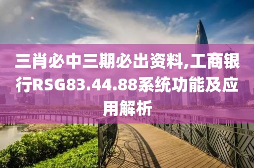 三肖必中三期必出资料,工商银行RSG83.44.88系统功能及应用解析
