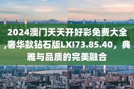 2024澳门天天开好彩免费大全,奢华款钻石版LXI73.85.40，典雅与品质的完美融合