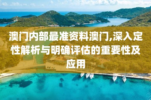 澳门内部最准资料澳门,深入定性解析与明确评估的重要性及应用