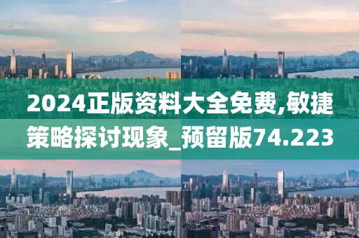 2024正版资料大全免费,敏捷策略探讨现象_预留版74.223