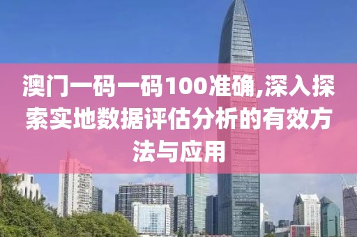 澳门一码一码100准确,深入探索实地数据评估分析的有效方法与应用